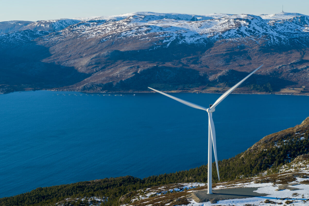 Wind turbine at Hennøy, Norway